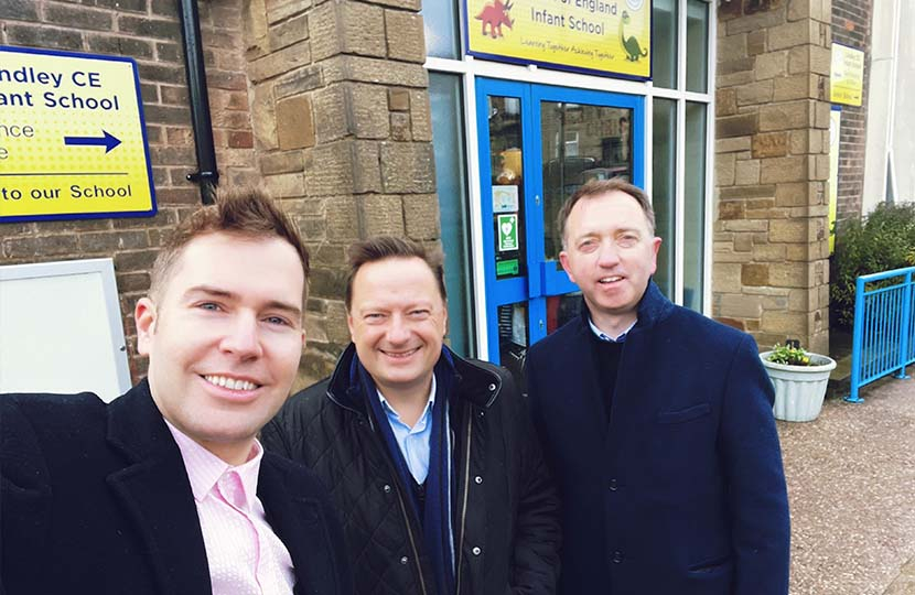 Cllr Adam Gregg, Jason McCartney MP and David Heathcote