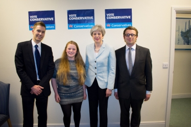 The Prime Minister Theresa May Visits Colne Valley