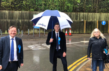 Jason McCartney MP with Cllrs Adam Gregg and Donna Bellamy